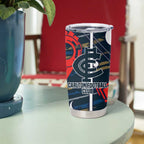 Carlton Football Club Tumbler Cup Mascot Cartoon Football Illustration Style