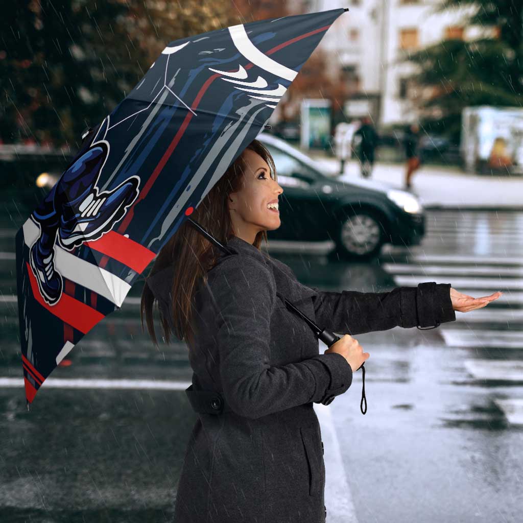 Carlton Football Club Umbrella Mascot Cartoon Football Illustration Style