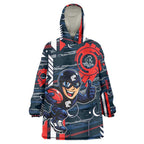 Carlton Football Club Wearable Blanket Hoodie Mascot Cartoon Football Illustration Style