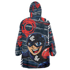 Carlton Football Club Wearable Blanket Hoodie Mascot Cartoon Football Illustration Style