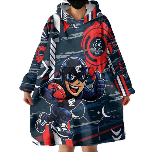 Carlton Football Club Wearable Blanket Hoodie Mascot Cartoon Football Illustration Style