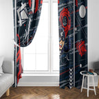 Carlton Football Club Window Curtain Mascot Cartoon Football Illustration Style
