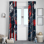 Carlton Football Club Window Curtain Mascot Cartoon Football Illustration Style