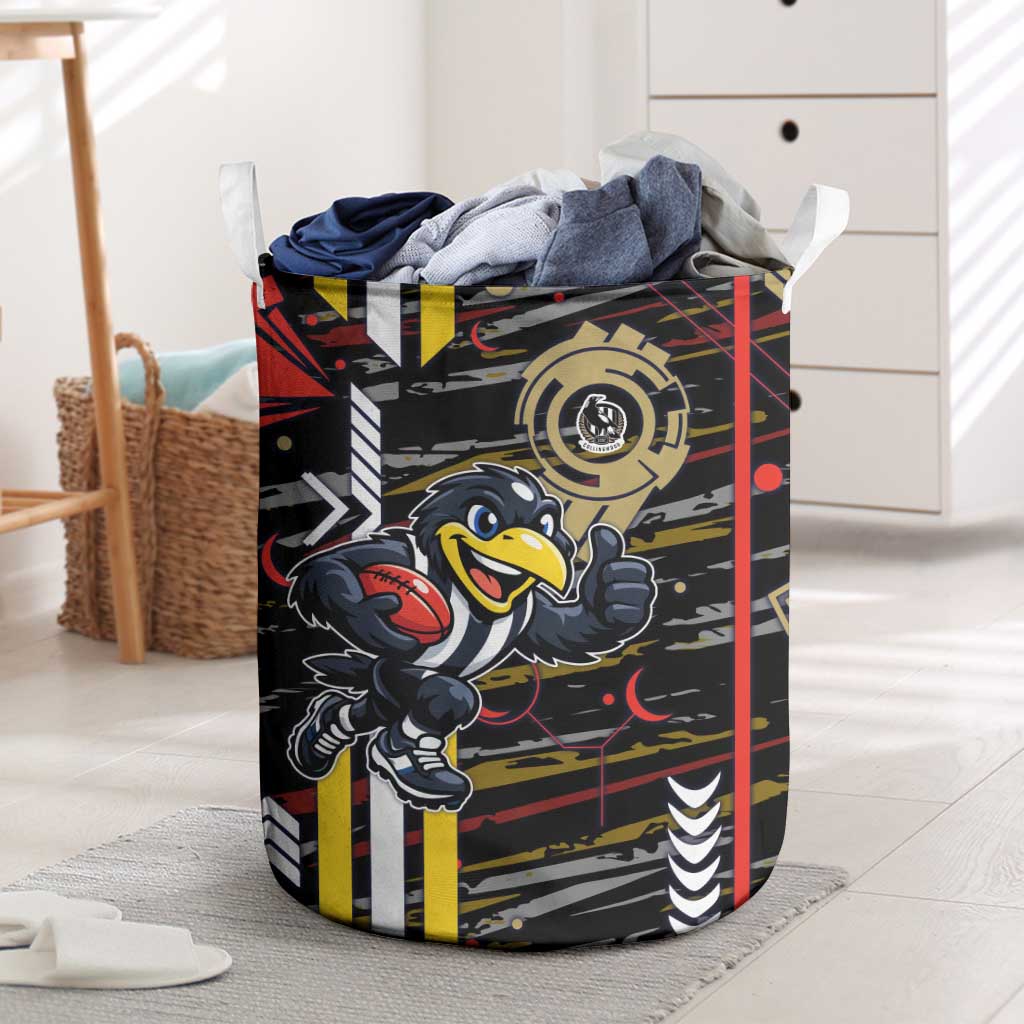 Collingwood Football Club Laundry Basket Mascot Cartoon Football Illustration Style