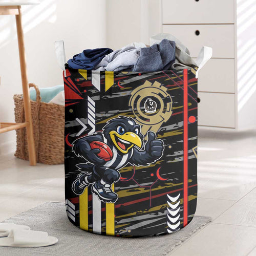 Collingwood Football Club Laundry Basket Mascot Cartoon Football Illustration Style