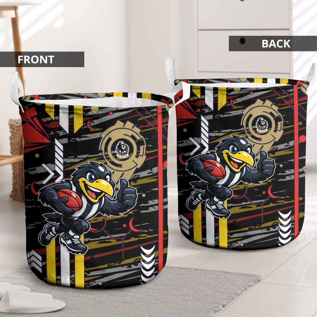 Collingwood Football Club Laundry Basket Mascot Cartoon Football Illustration Style