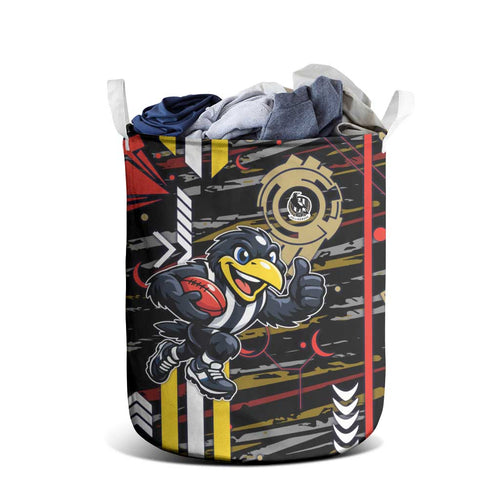Collingwood Football Club Laundry Basket Mascot Cartoon Football Illustration Style