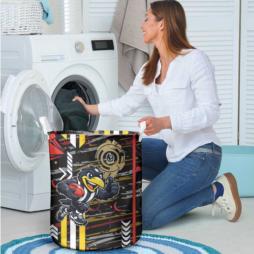 Collingwood Football Club Laundry Basket Mascot Cartoon Football Illustration Style