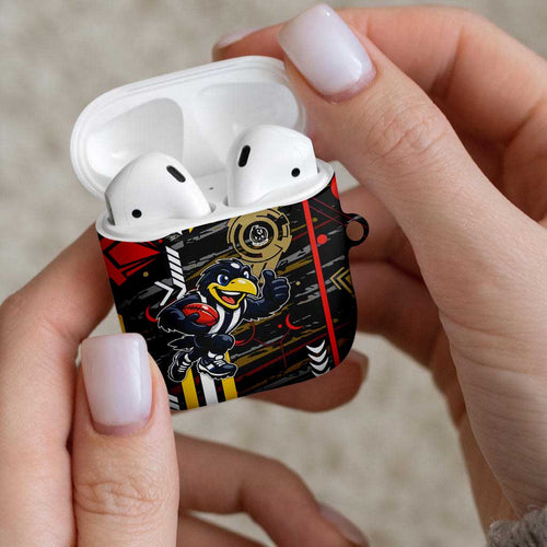 Collingwood Football Club AirPods Case Mascot Cartoon Football Illustration Style