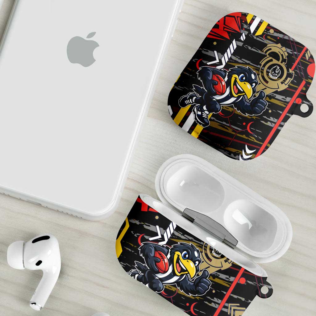 Collingwood Football Club AirPods Case Mascot Cartoon Football Illustration Style