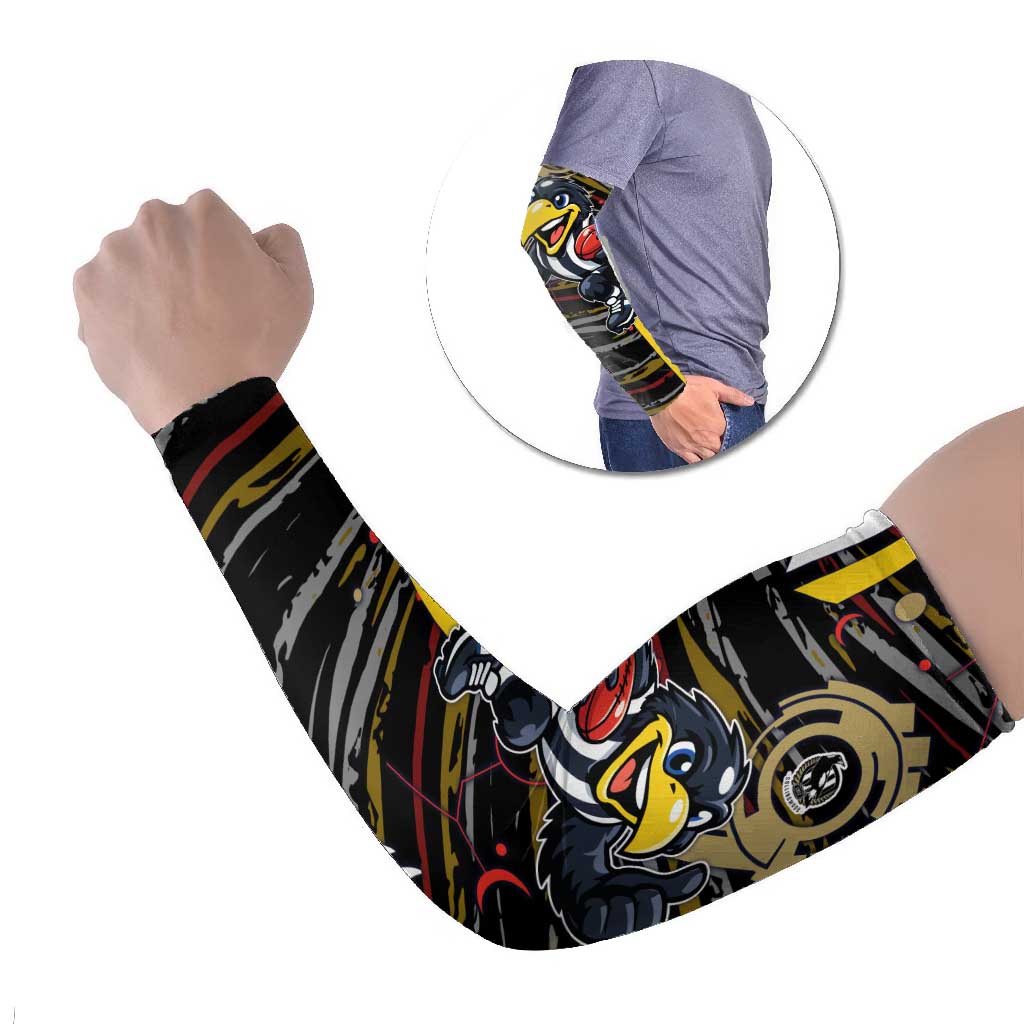 Collingwood Football Club Arm Sleeves Mascot Cartoon Football Illustration Style