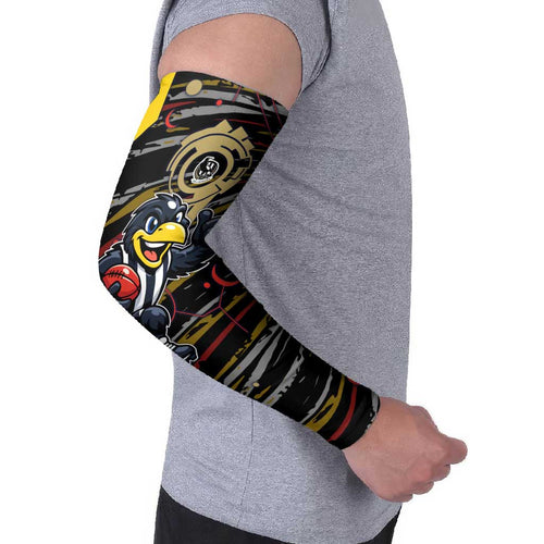 Collingwood Football Club Arm Sleeves Mascot Cartoon Football Illustration Style