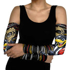 Collingwood Football Club Arm Sleeves Mascot Cartoon Football Illustration Style