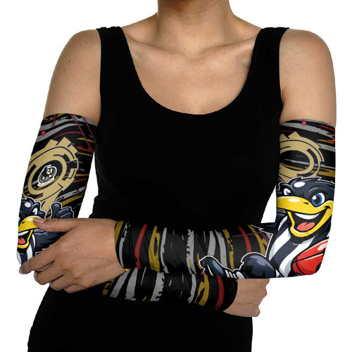 Collingwood Football Club Arm Sleeves Mascot Cartoon Football Illustration Style