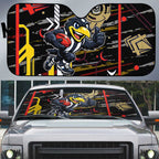 Collingwood Football Club Auto Sun Shade Mascot Cartoon Football Illustration Style