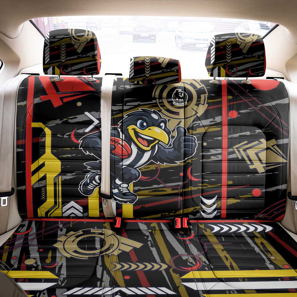 Collingwood Football Club Back Car Seat Cover Mascot Cartoon Football Illustration Style