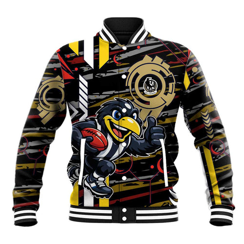 Collingwood Football Club Baseball Jacket Mascot Cartoon Football Illustration Style