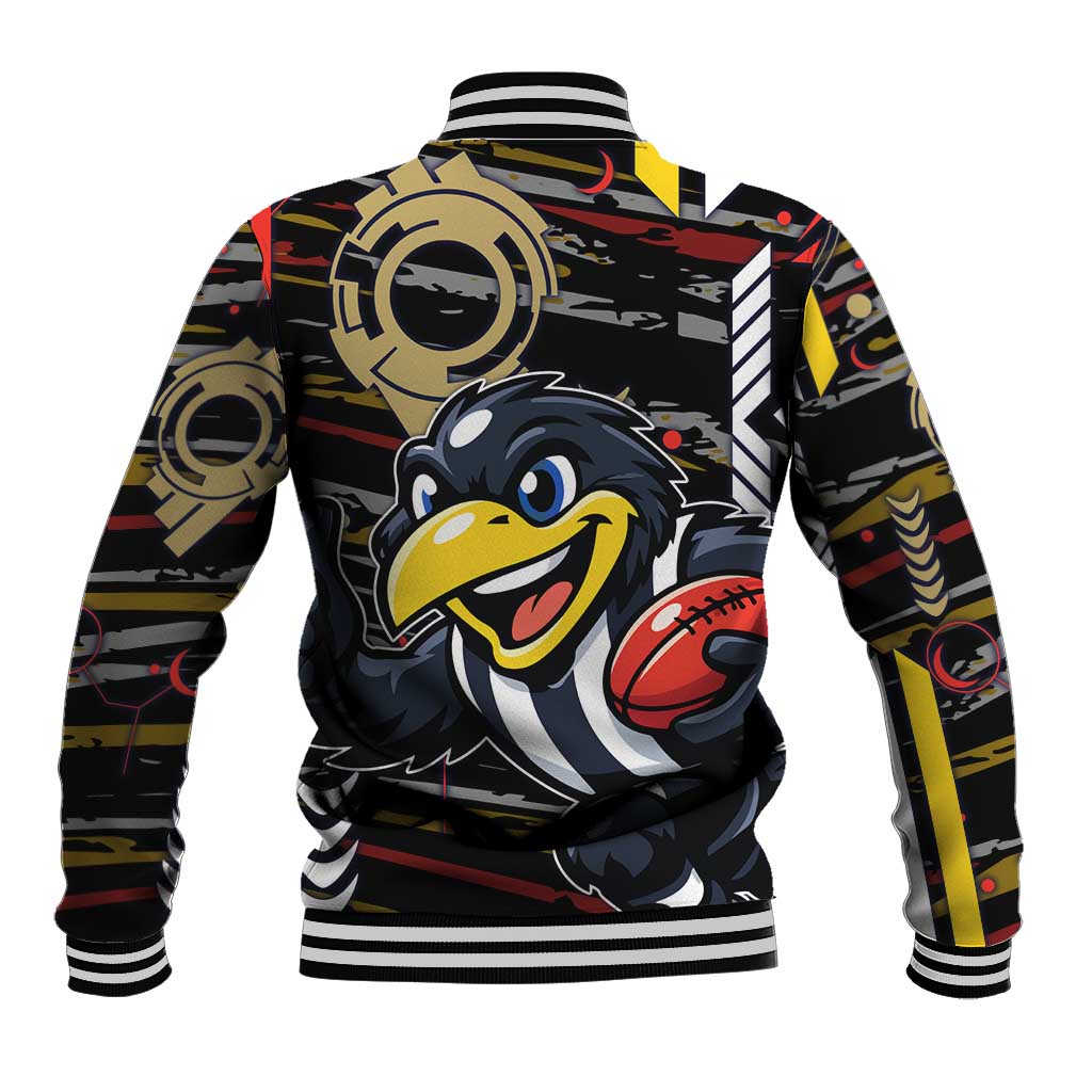 Collingwood Football Club Baseball Jacket Mascot Cartoon Football Illustration Style