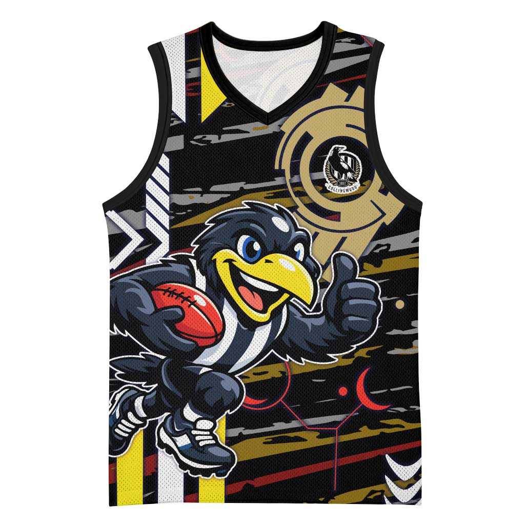 Collingwood Football Club Basketball Jersey Mascot Cartoon Football Illustration Style