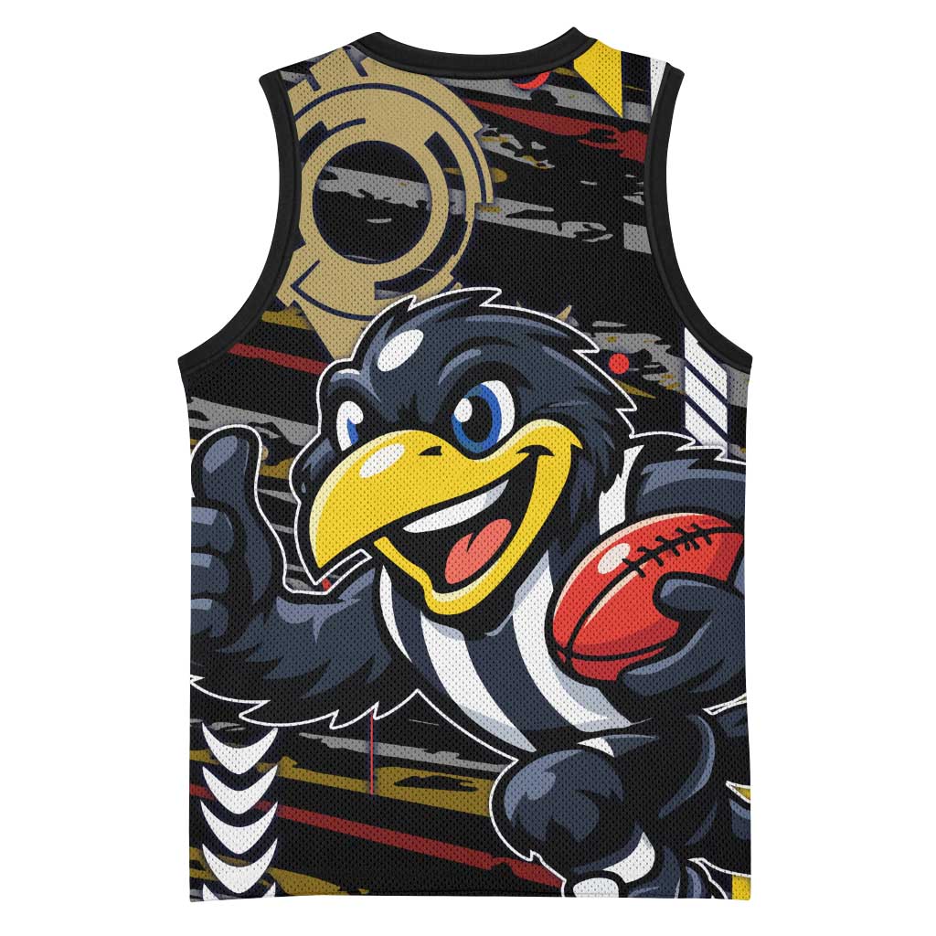 Collingwood Football Club Basketball Jersey Mascot Cartoon Football Illustration Style