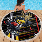 Collingwood Football Club Beach Blanket Mascot Cartoon Football Illustration Style