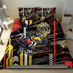 Collingwood Football Club Bedding Set Mascot Cartoon Football Illustration Style