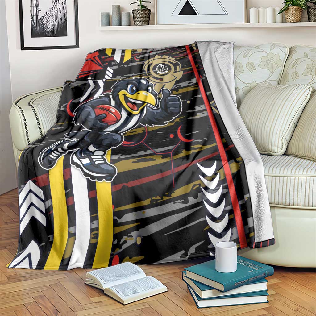 Collingwood Football Club Blanket Mascot Cartoon Football Illustration Style