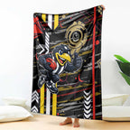Collingwood Football Club Blanket Mascot Cartoon Football Illustration Style
