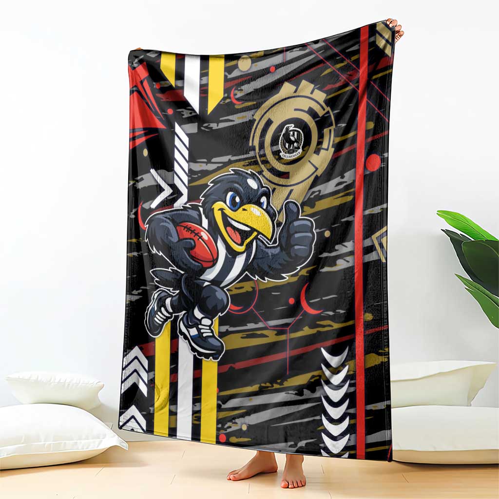 Collingwood Football Club Blanket Mascot Cartoon Football Illustration Style