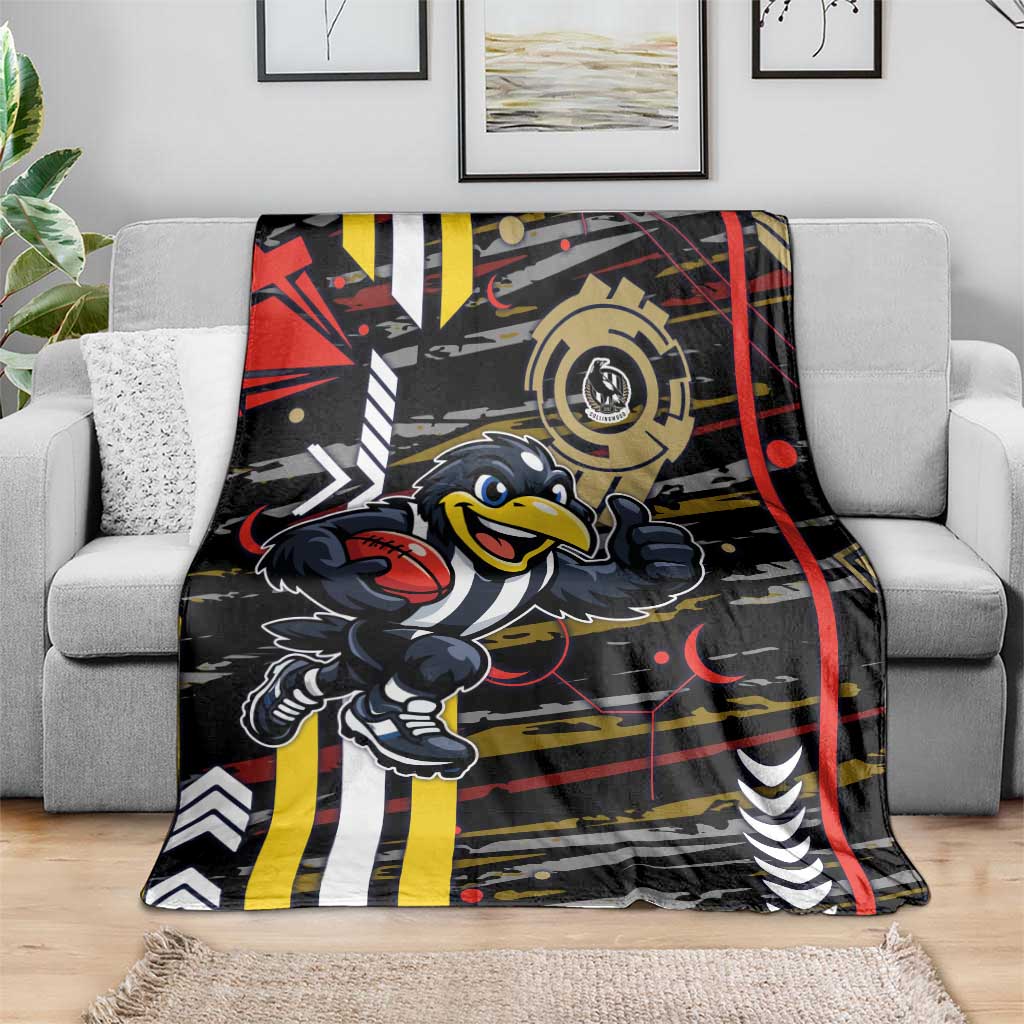 Collingwood Football Club Blanket Mascot Cartoon Football Illustration Style