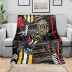 Collingwood Football Club Blanket Mascot Cartoon Football Illustration Style