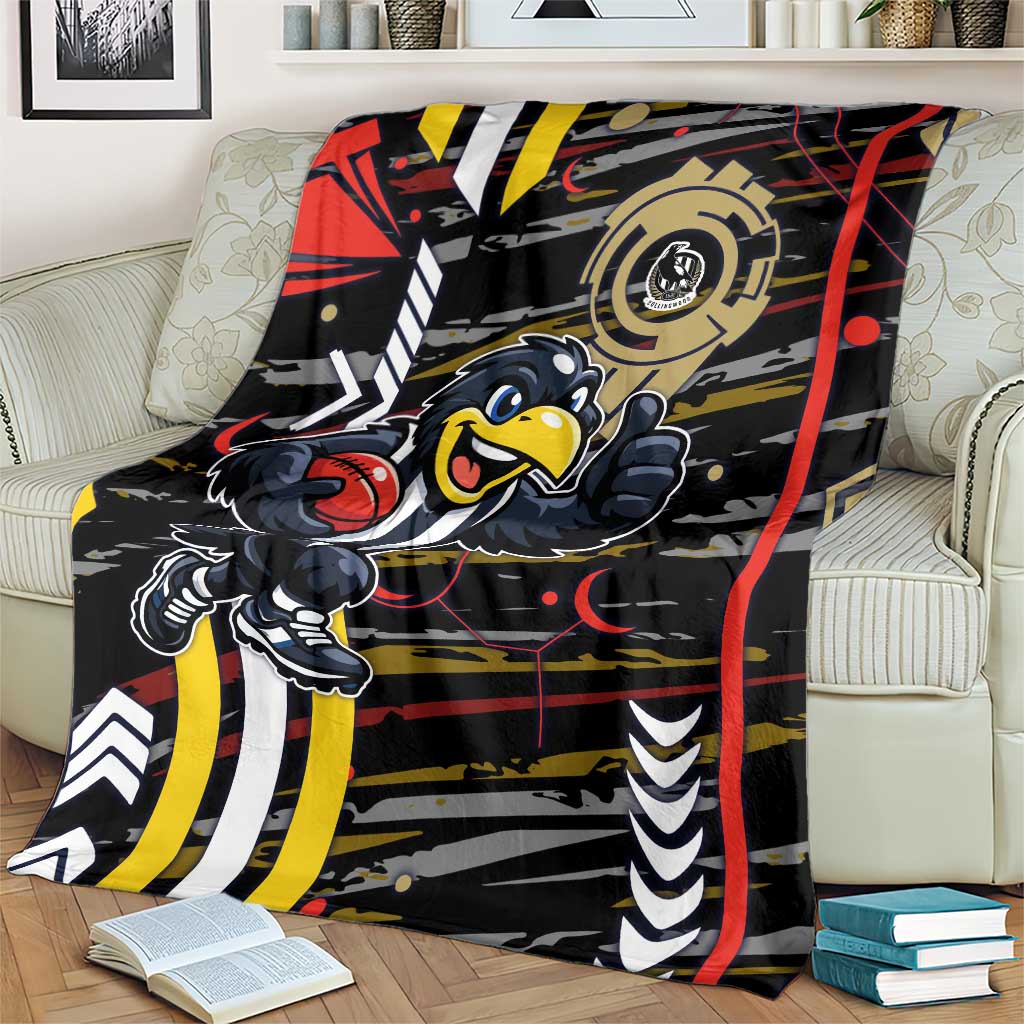 Collingwood Football Club Blanket Mascot Cartoon Football Illustration Style