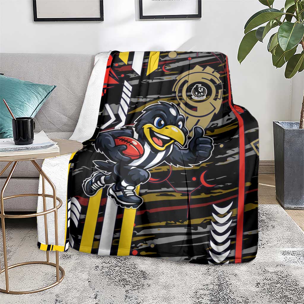 Collingwood Football Club Blanket Mascot Cartoon Football Illustration Style