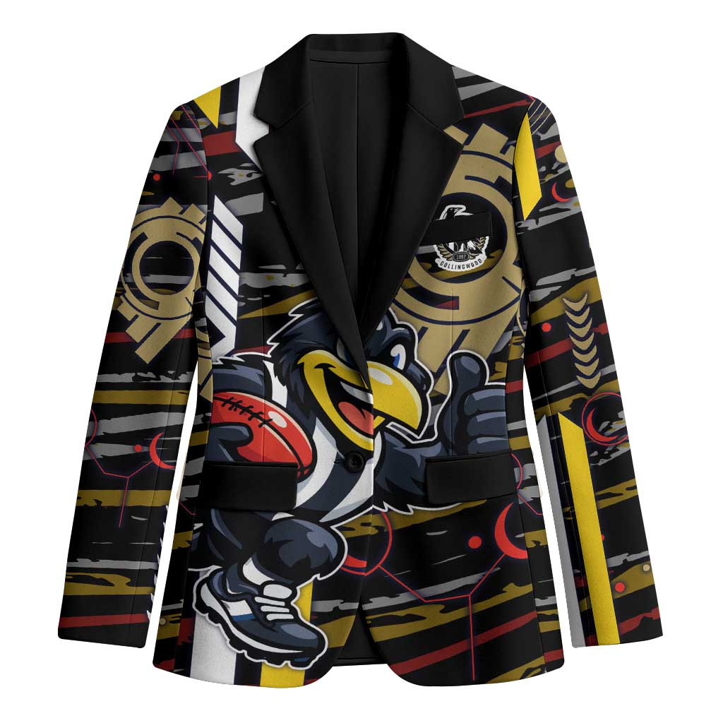Collingwood Football Club Blazer Mascot Cartoon Football Illustration Style