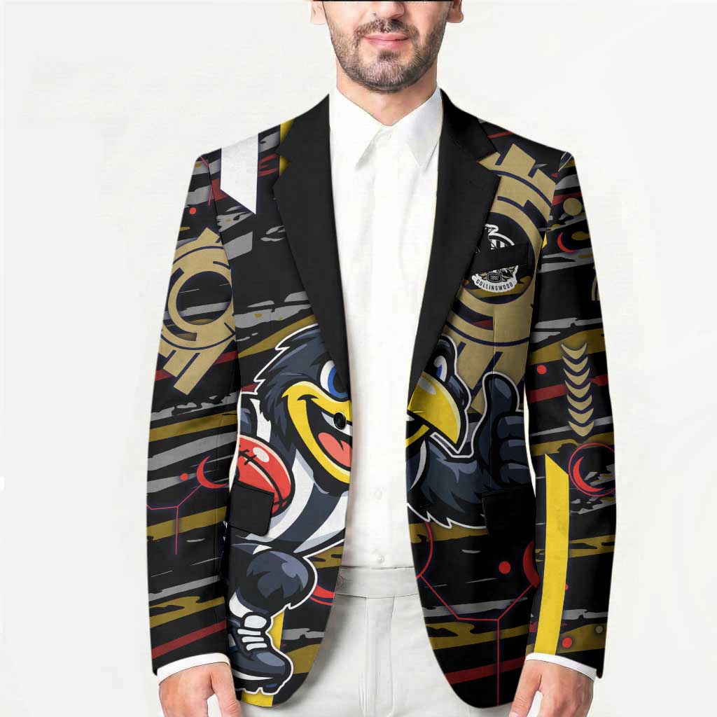 Collingwood Football Club Blazer Mascot Cartoon Football Illustration Style