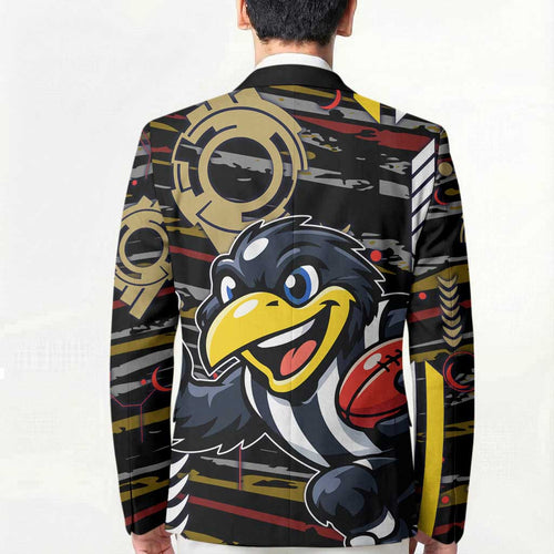 Collingwood Football Club Blazer Mascot Cartoon Football Illustration Style