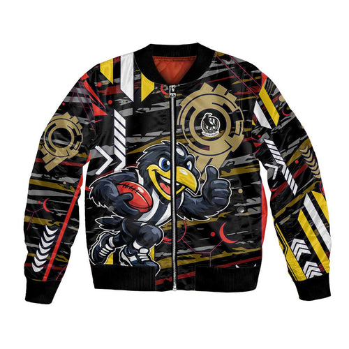Collingwood Football Club Bomber Jacket Mascot Cartoon Football Illustration Style