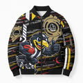 Collingwood Football Club Bomber Puffer Jacket Mascot Cartoon Football Illustration Style