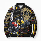 Collingwood Football Club Bomber Puffer Jacket Mascot Cartoon Football Illustration Style