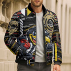 Collingwood Football Club Bomber Puffer Jacket Mascot Cartoon Football Illustration Style