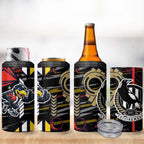 Collingwood Football Club 4 in 1 Can Cooler Tumbler Mascot Cartoon Football Illustration Style