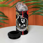 Collingwood Football Club 4 in 1 Can Cooler Tumbler Mascot Cartoon Football Illustration Style