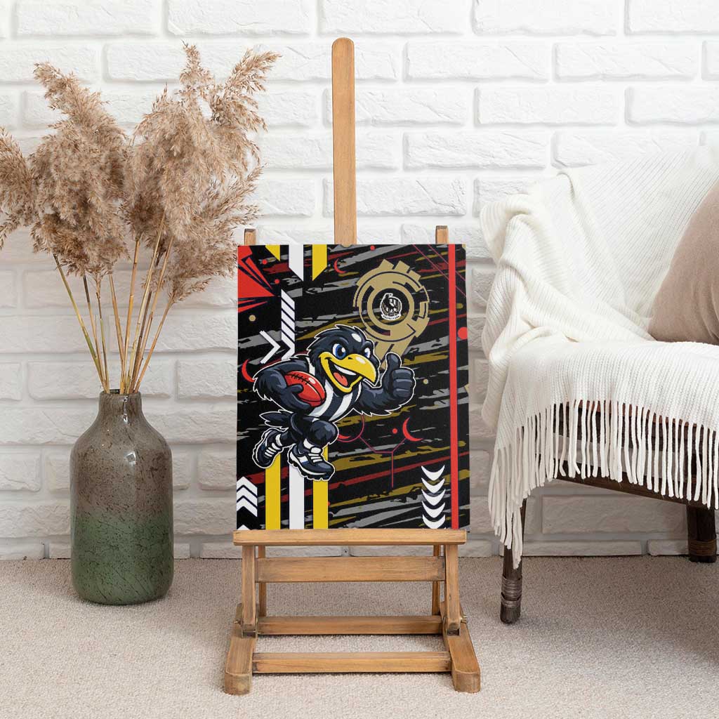 Collingwood Football Club Canvas Wall Art Mascot Cartoon Football Illustration Style