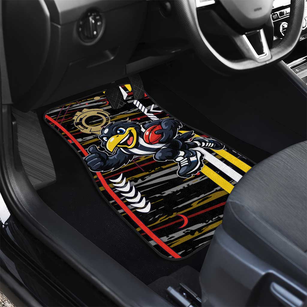 Collingwood Football Club Car Mats Mascot Cartoon Football Illustration Style
