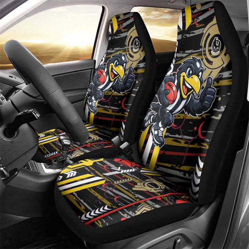 Collingwood Football Club Car Seat Cover Mascot Cartoon Football Illustration Style