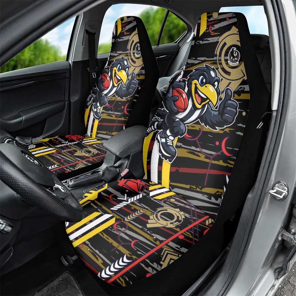 Collingwood Football Club Car Seat Cover Mascot Cartoon Football Illustration Style