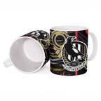 Collingwood Football Club Ceramic Mug Mascot Cartoon Football Illustration Style