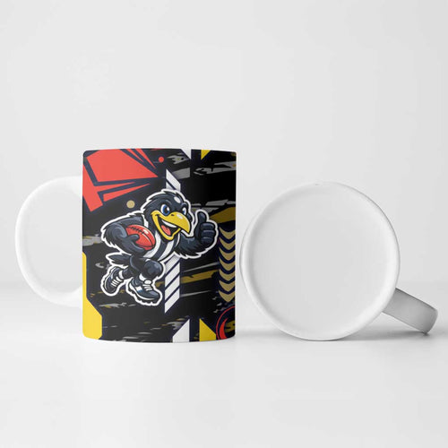 Collingwood Football Club Ceramic Mug Mascot Cartoon Football Illustration Style