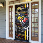 Collingwood Football Club Door Cover Mascot Cartoon Football Illustration Style