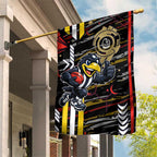Collingwood Football Club Garden Flag Mascot Cartoon Football Illustration Style